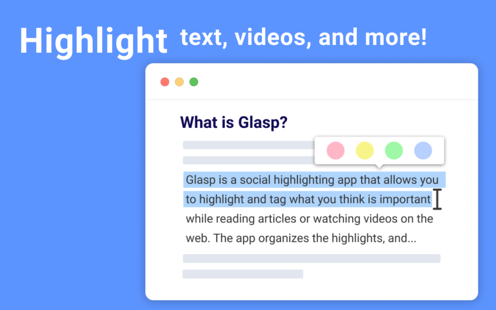 Glasp Highlight Pages